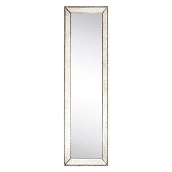 Empire Art Direct Empire Art Direct MOM-20210ANP-6418 Champagne Beed Beveled Cheval Mirrorsolid Wood Frame Covered with Beveled Antique Mirror Panels - 1 in. Beveled Center Mirror MOM-20210ANP-6418